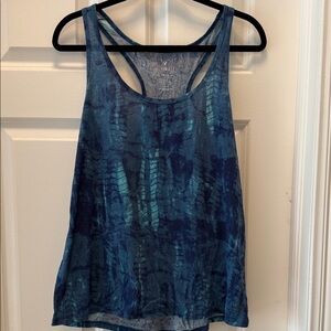 American Eagle Outfitters Blue Tie-Dye Tank Top